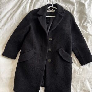 Coach black wool and mohair coat with V collar XS